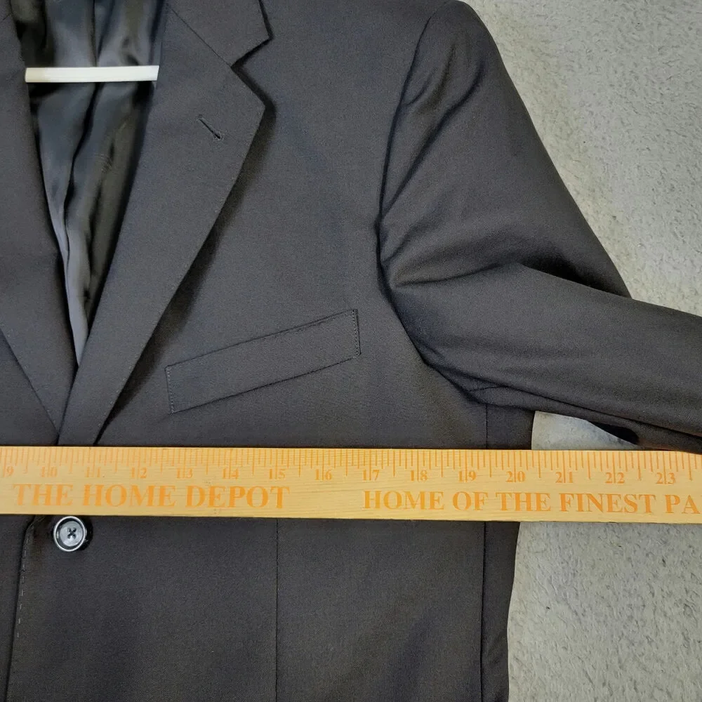 J Crew Loro Piana‎ Super 120's Wool Blazer Men's 40R Black Suit Jacket Career